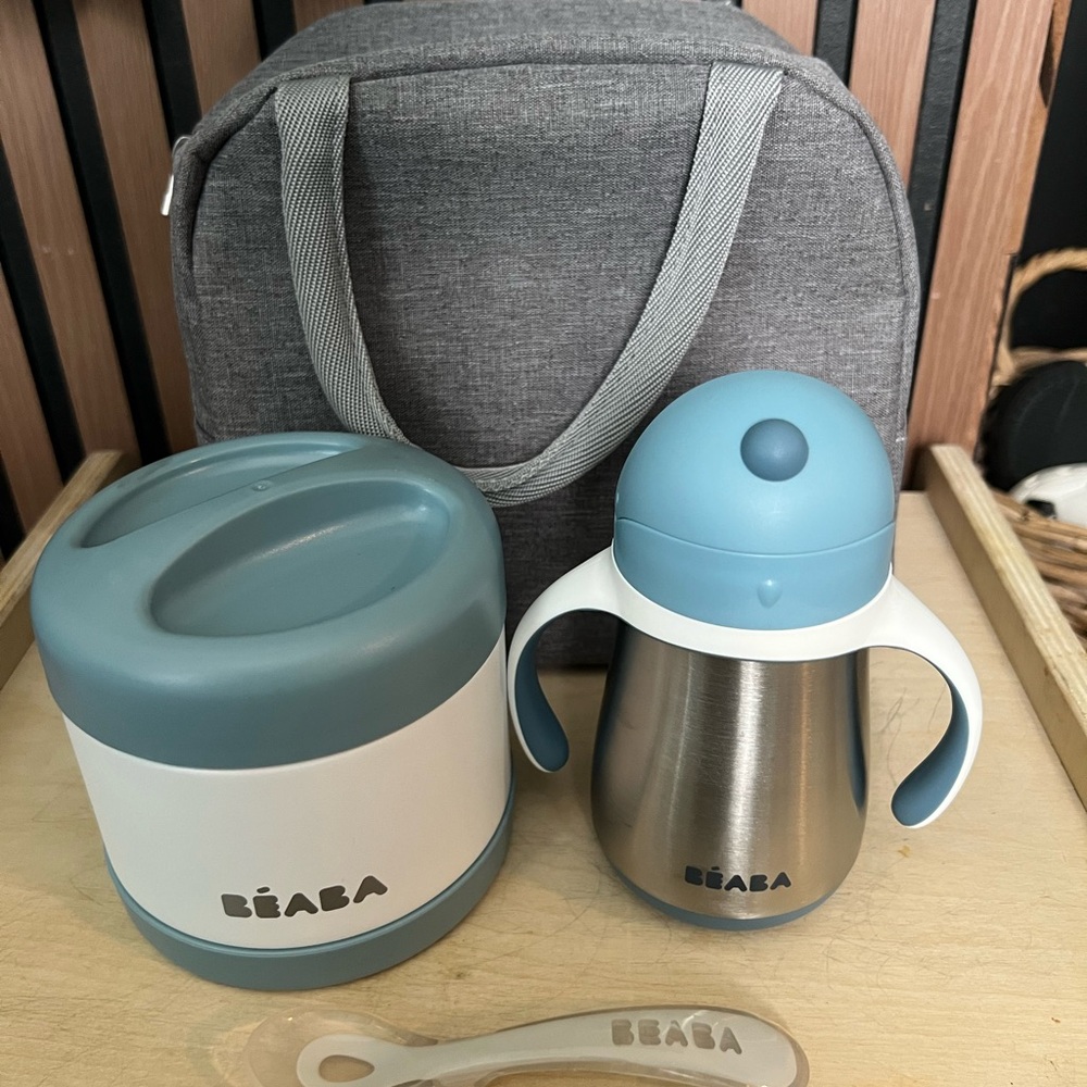NEW Beaba On-The-Go Meal Set with Lunch Bag